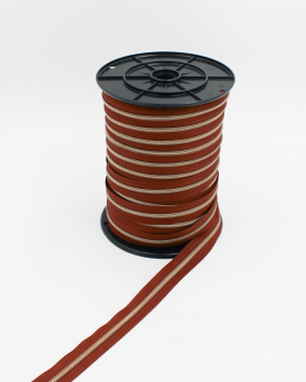 Preview: Endlosreißverschluss metallisiert rehbraun/messing-antik (1m)